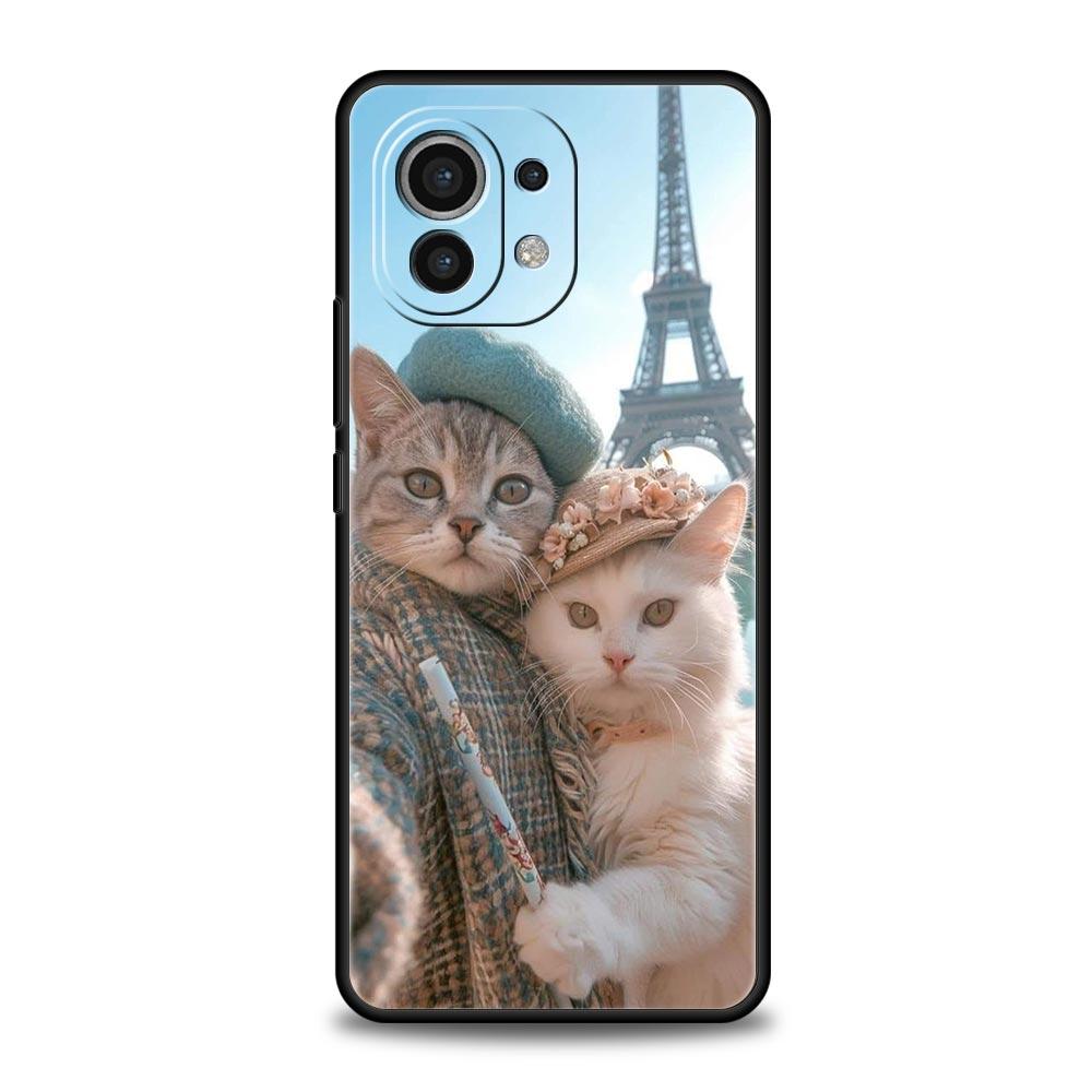 Phone Case For Xiaomi Mi 15 14 14T 13T 12T Pro 12 13 11 Lite 5G 11T X6 X5 Pro Soft TPU Cover Cartoon Fun Cat Pet Dog