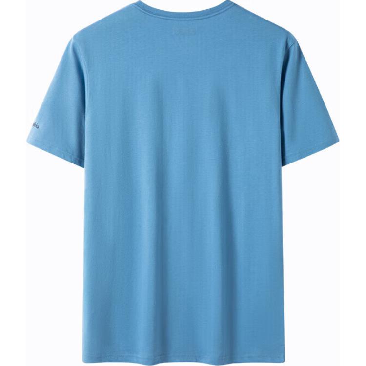 Columbia Comfortable Breathable Sports Travel Crew Neck Short Sleeve T-Shirt Men Tops Blue AJ0403-477