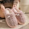 Cotton Slippers, Women's Headscarves, Warm and Fluffy Thickened Soft-soled Home Shoes
