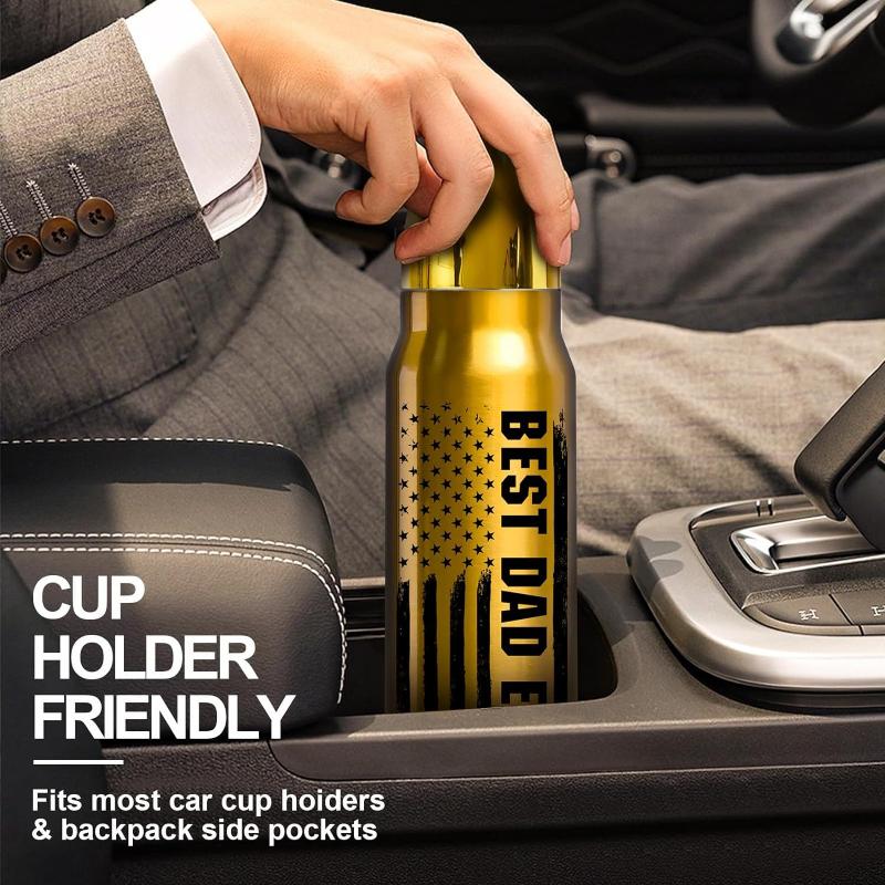 1pcs Water Cup Creative 304 Stainless Steel Bullet Thermos Cup Imitation Cannonball Cup Outdoor Large Capacity Car Rocket Cup