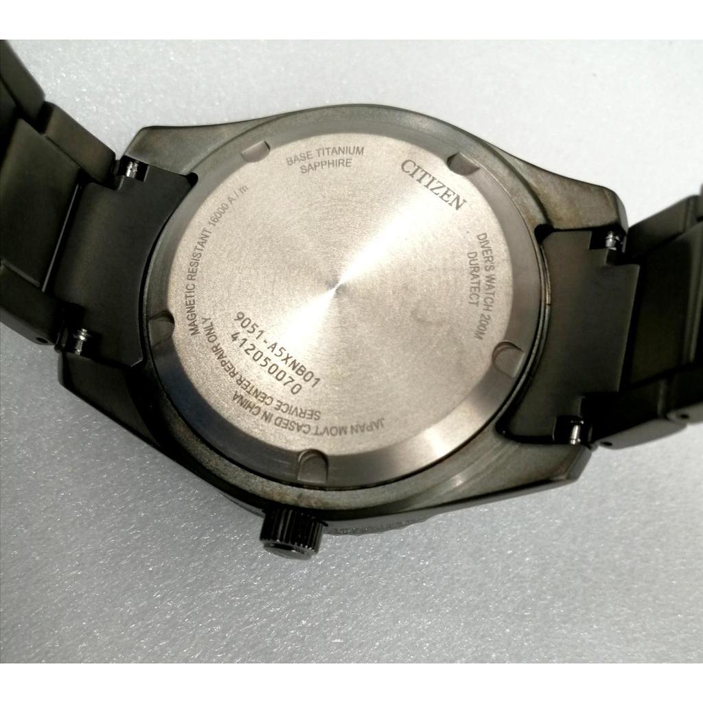 Used CITIZEN PROMASTER NB6025-59H Titanium BLK 200M Diving Waterproof Mechanical Diver's Watch