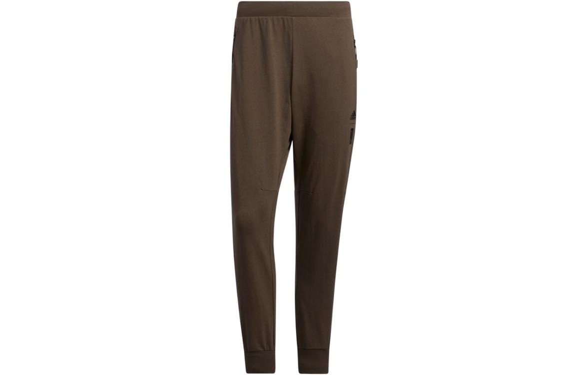 Adidas Knitted Sweatpants Men s Dark Gray Olive Green Moderate Cuffed Pants HE5159 XS