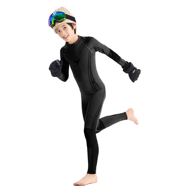 

Детский фитнес-спортивный базовый слой CHUYUMO на осень/зиму: Теплое лыжное и тренировочное термобелье Size 150