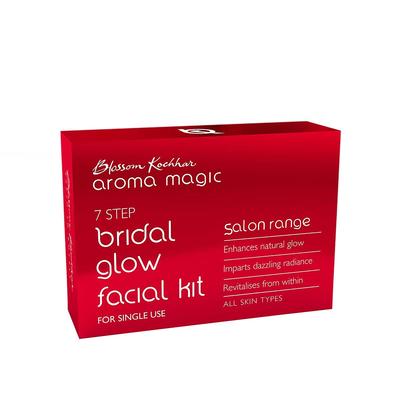 Aroma Magic 7 Step Bridal Glow Facial Kit| Enhance Natural Glow + Dazzling Radiance & Revitalises | With Turmeric & Rose Extracts| All Skin Type| S