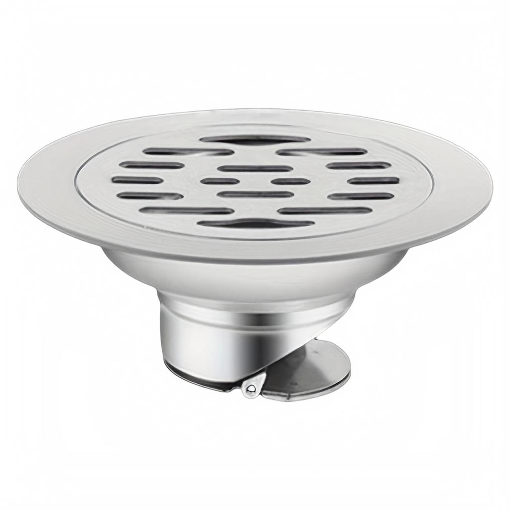 Stainless Steel Bathroom Floor Drain Round Shape Odor Resistant Anti Clog Drain Cover for Shower Room Kitchen Utility Area