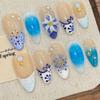 10pcs Hand Painted Gel Press Nails Beautiful Luxury Customized Design Handmade Press On Nails