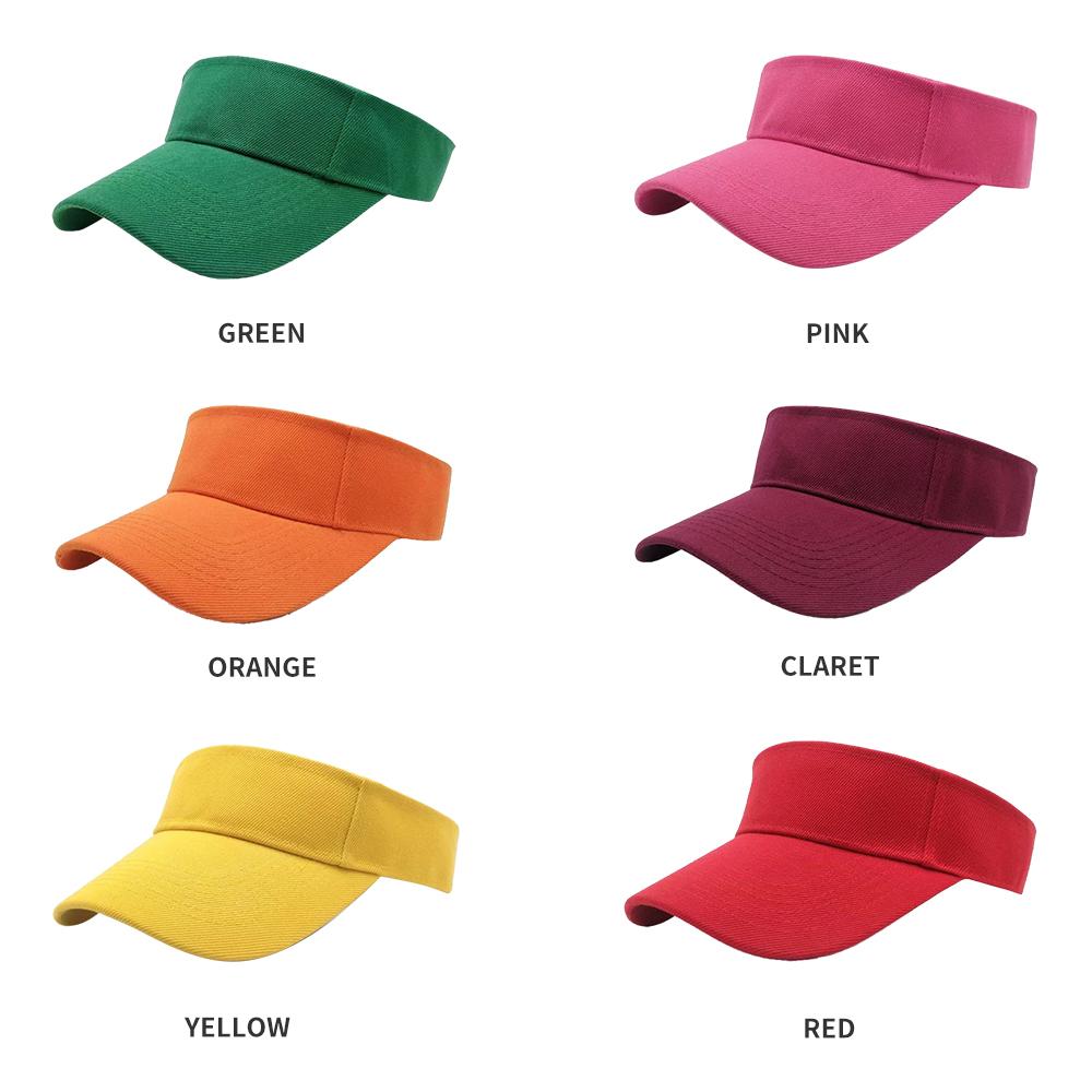 AI-MICH Promotional Multicolor Sun Logo Visor Hat White Plastic Golf Caps Sports Adjustable Visor Hat