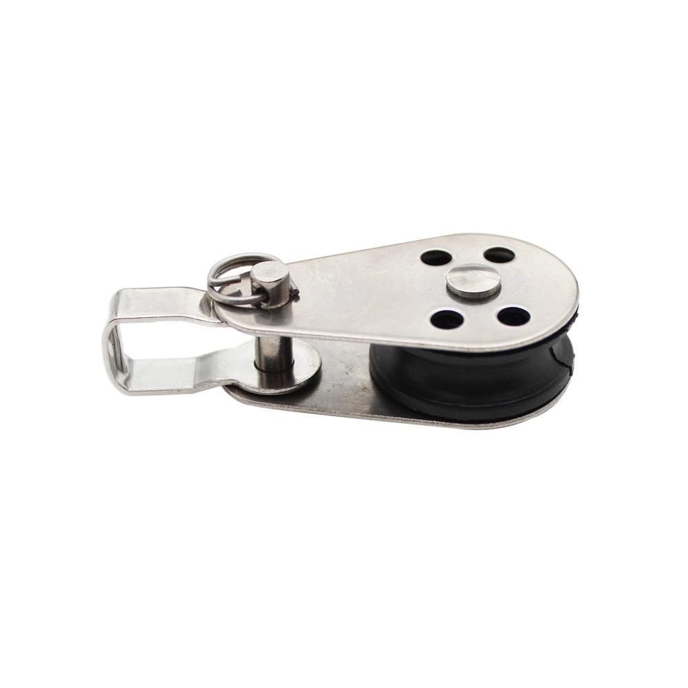 2pcs 25mm Pulley Single Wheel Marine Hardware Durable Lifting Rope Pulley Kayak Boat Accessories