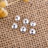 DIY S925 Sterling Silver Saucer Beads: Real Gold Flat Beads & Pendants