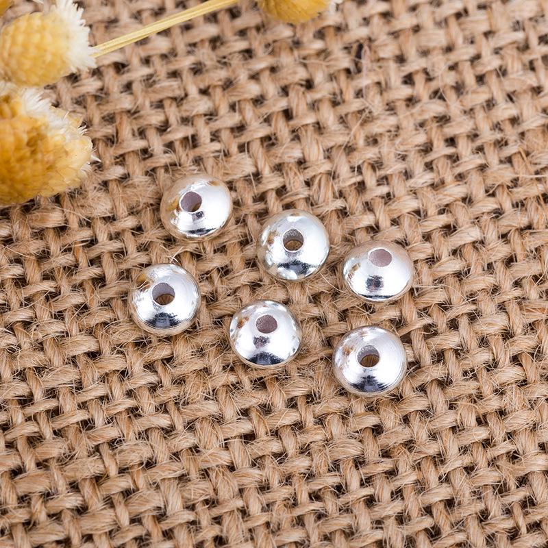 DIY S925 Sterling Silver Saucer Beads: Real Gold Flat Beads & Pendants