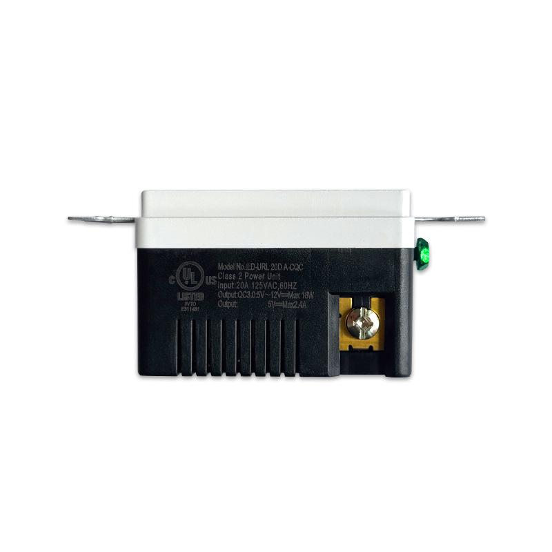 UL-zertifizierte nordamerikanische 20A 120V Steckdose mit USB & Typ-C PD Schnellladung und TR Kindersicherung