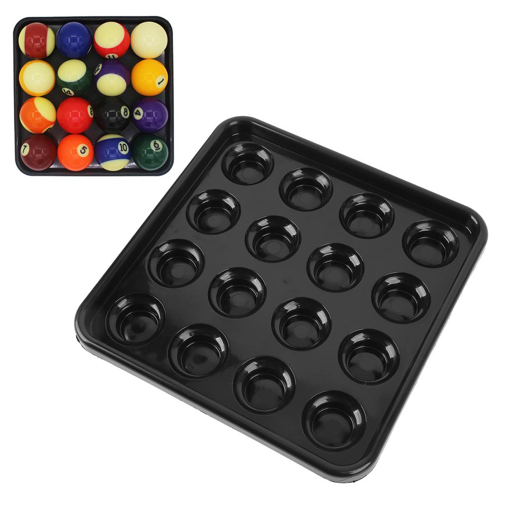 Billiards Tray Thickened Plastic 16 Holes Wear Resistant Shake Proof Billiard Ball Tray