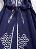 Arabic Party Bell Sleeve Digital Print Long Dress