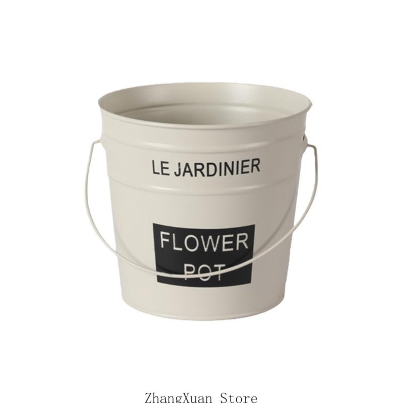 3XUF Miniature Metal Flower Pot Outdoor Indoor Use Decorative Container For Plant Replacement Stand Bucket