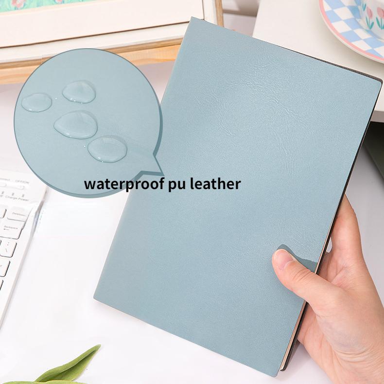 A5A6/B5 Soft Pu Leather 96/100 Sheets Notebook Journal Business Office Work Meeting Notepad Diary Planner School Stationery