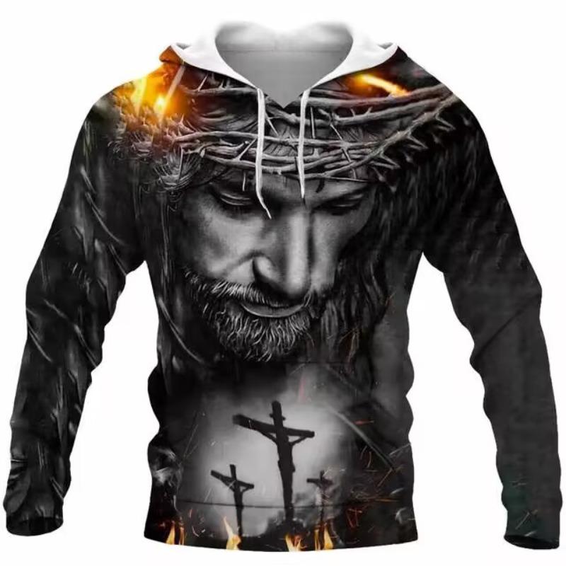 Men Sport Casual 3D Digital Print 100% Polyester Hoodies Men Clothes Fashion Hooded Sweater Coat