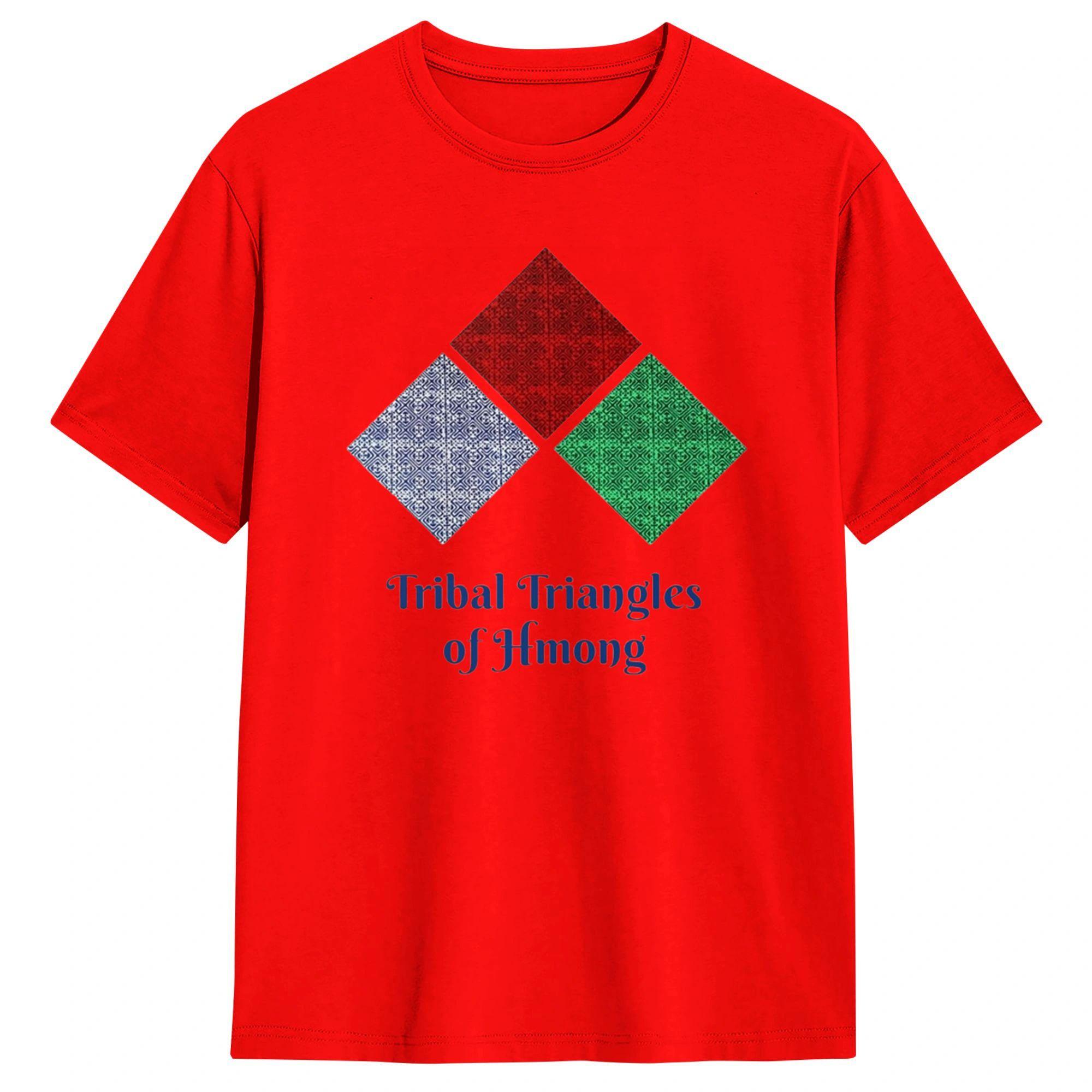 

Men Tribal Triangles of Hmong Geometric Ethnic Star T Shirt 100 Cotton Clothing Casual Short Sleeve Crew Neck Tee Shirt Summer S