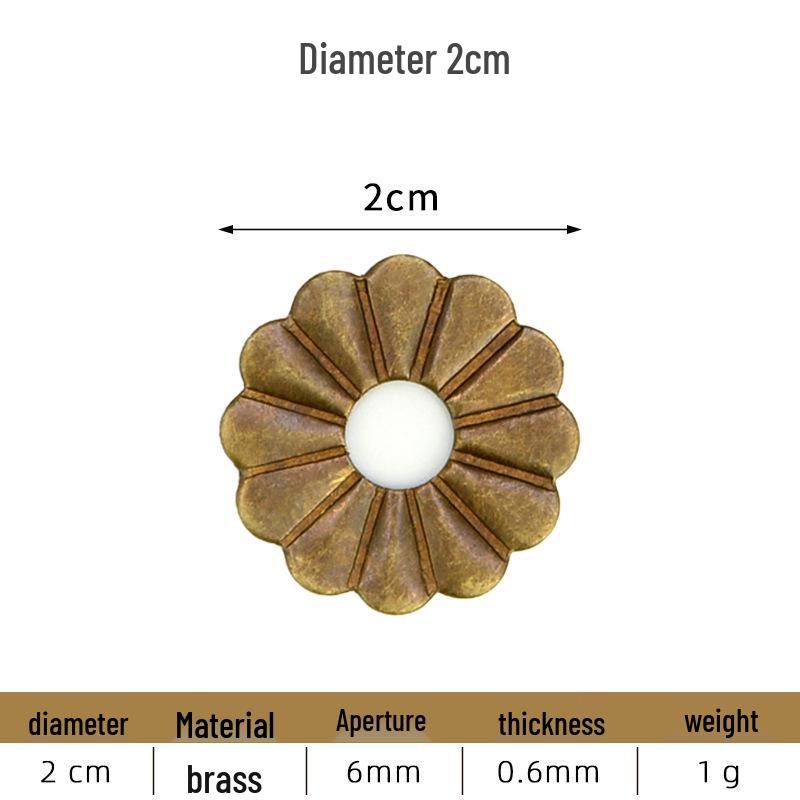 Vintage Brass Furniture Fittings: Antique Gasket, Flat Washer, Irregular Handle, and Base Plate Collection.