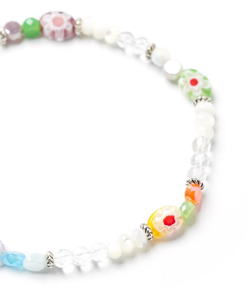 Polalita Color Dot Crystal Bracelet (Plt-Br-063_Wt)