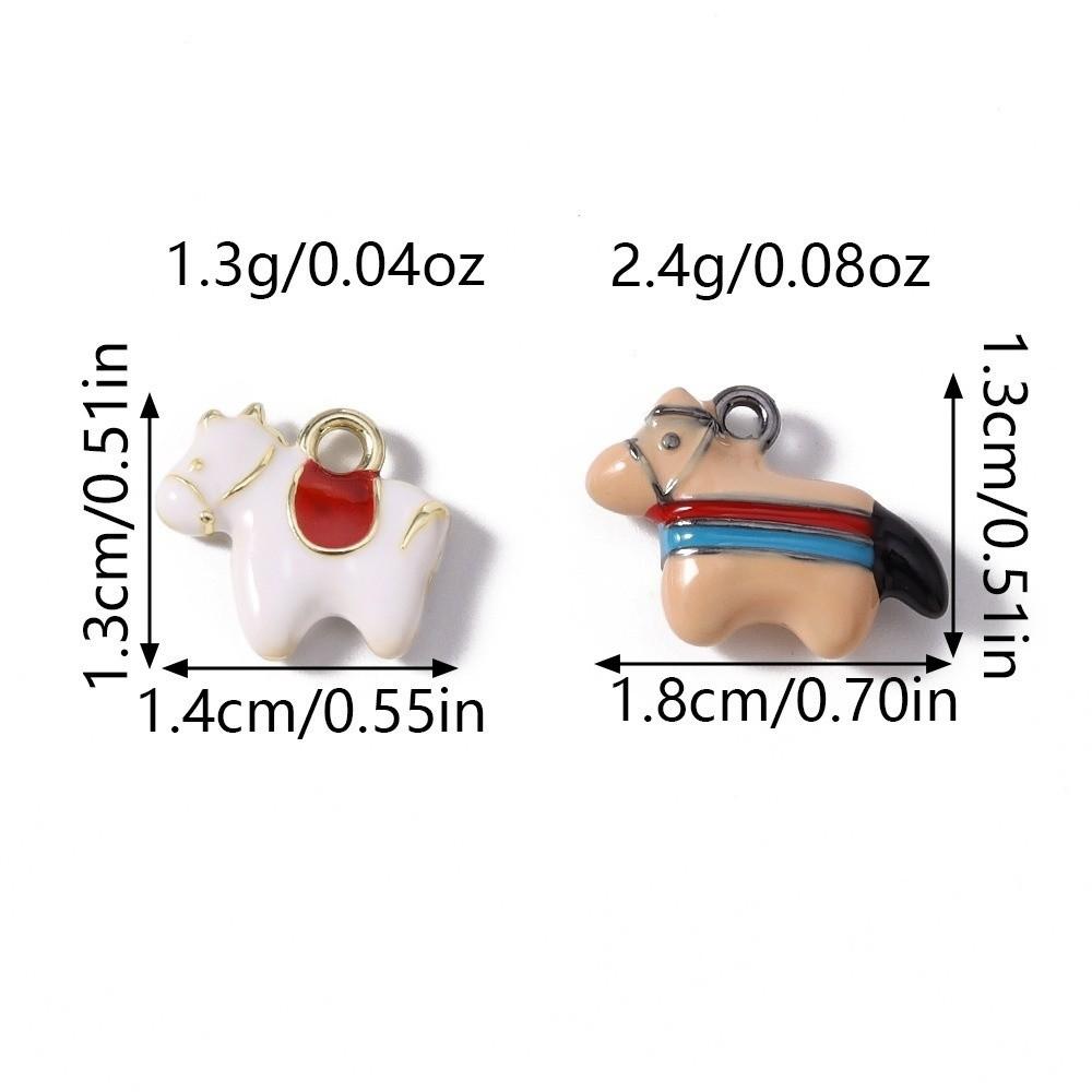 5PCS New Zinc Alloy Animal Pendant Accessories Little Horse Multi-purpose DIY Accessories Necklaces Charms DIY Jewelry Making