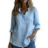 Women's Vintage Floral Embroidered Ruffle Long Sleeve Blouse, Button Down Relaxed Fit Casual Shirt