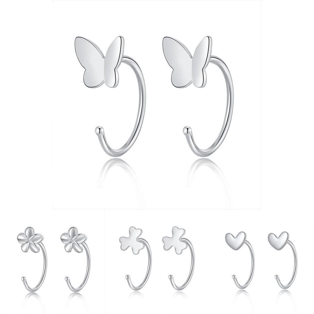Charming Silver-plated Small Earrings With Cute Bowknot Design Perfect For Everyday Elegance