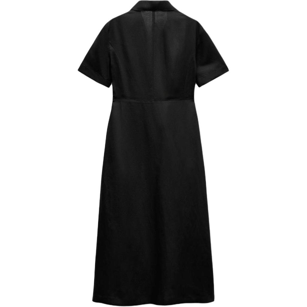 Zara Plain Minimalist Comfortable Pullover Short Sleeve Dress Women dresses Black 8962298-800