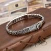 New Black Chain Turkish Style Men's Retro Geometric Zircon Style Bracelet