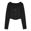 NAKED SURF CLUB Heart Corset U-Neck T-Shirt (Black)
