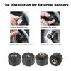 Android Navigation Alarm System Tire Pressure Monitoring System Wireless Transmission TPMS With 4 Sensors USB Android Car TPMS