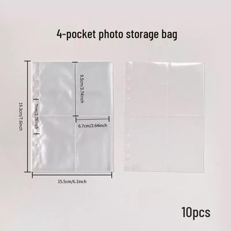 Ins Style A5 Laser Star 6-Hole PVC Loose-Leaf Zipper Binder: Planner, Photo Album, Card & Jewelry Storage