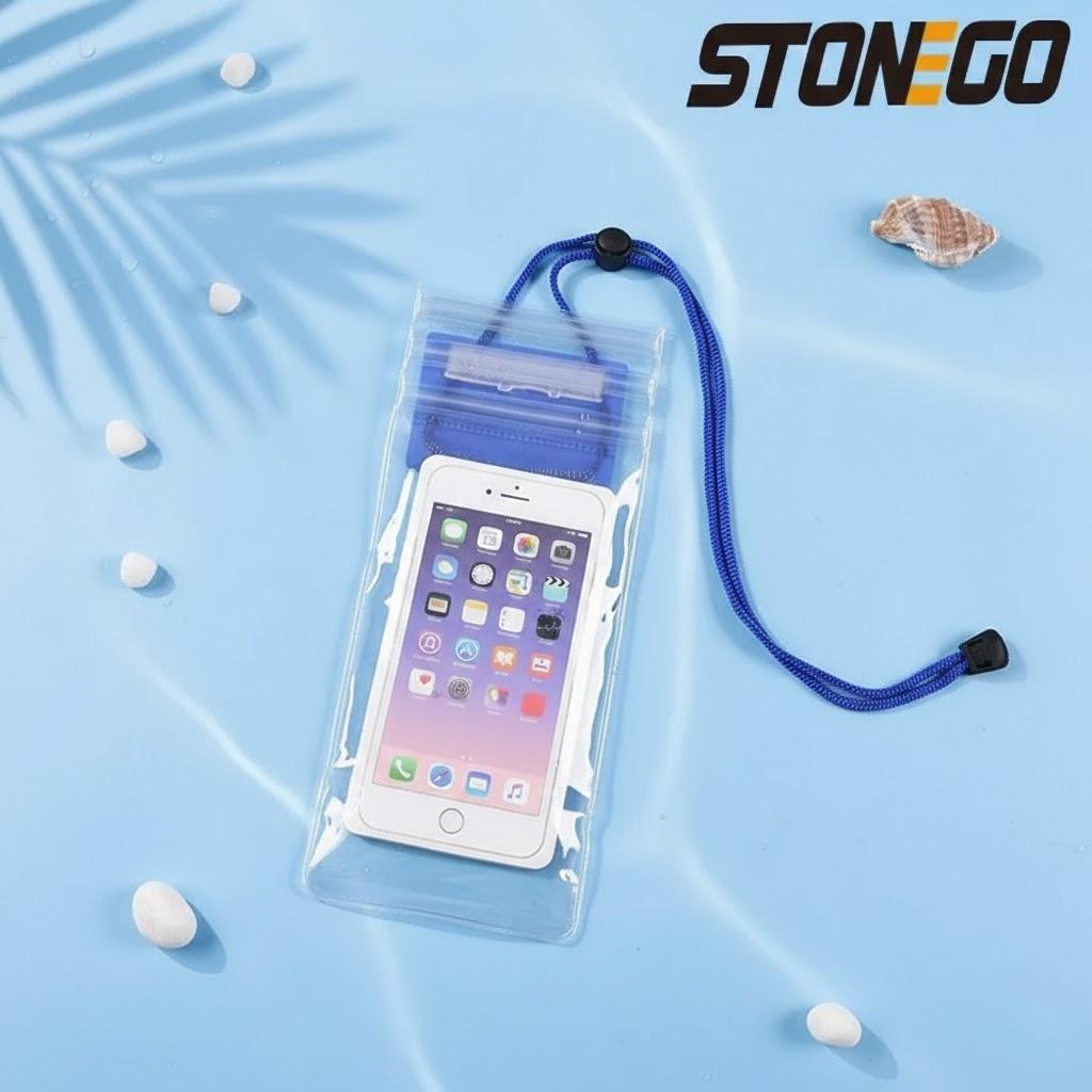 Touch Screen Compatible Waterproof Swimming Mobile Phone Case Transparent Protective Cover for Smartphones