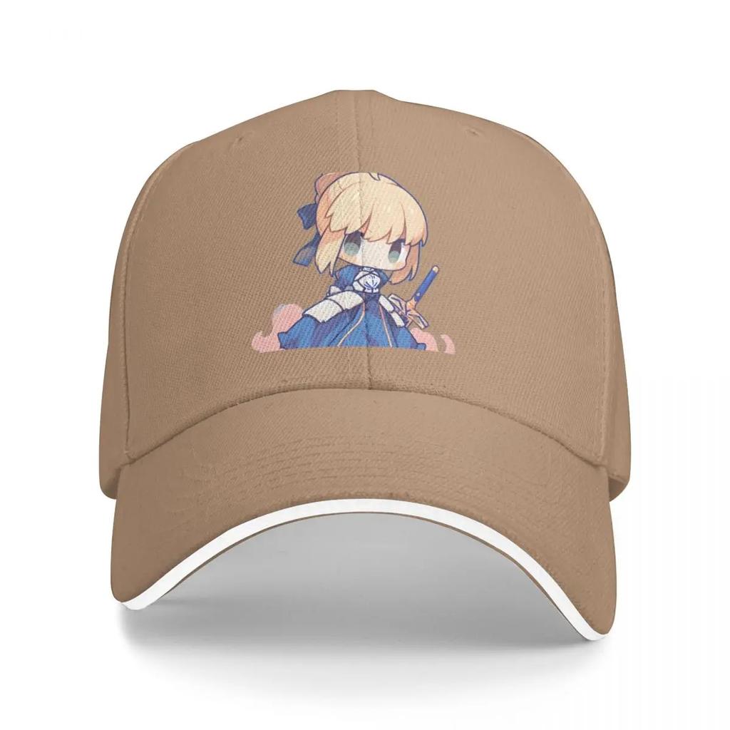 Saber FT Cute Anime Girl Chibi Style Baseball Cap Dad Hat Snap Back Hat Golf Cap Luxury Cap Golf Unisex Womens