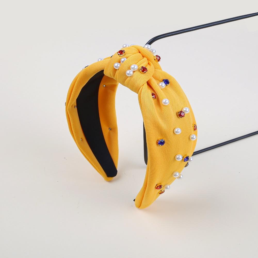 Crystal Bow Headband Wide Pearl Headbands Fashionable Rhinestone Headband  Hair Accessories