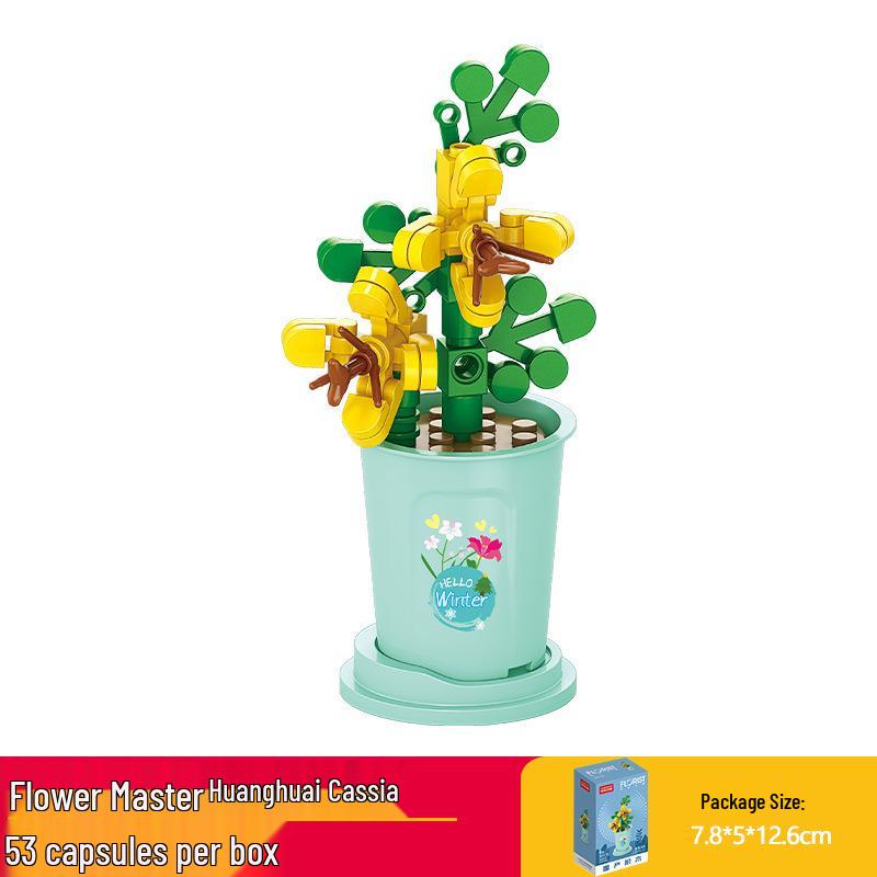 Lele Brothers Flower Building Blocks: Children's Educational Toy - Eternal Flower Jigsaw Puzzle