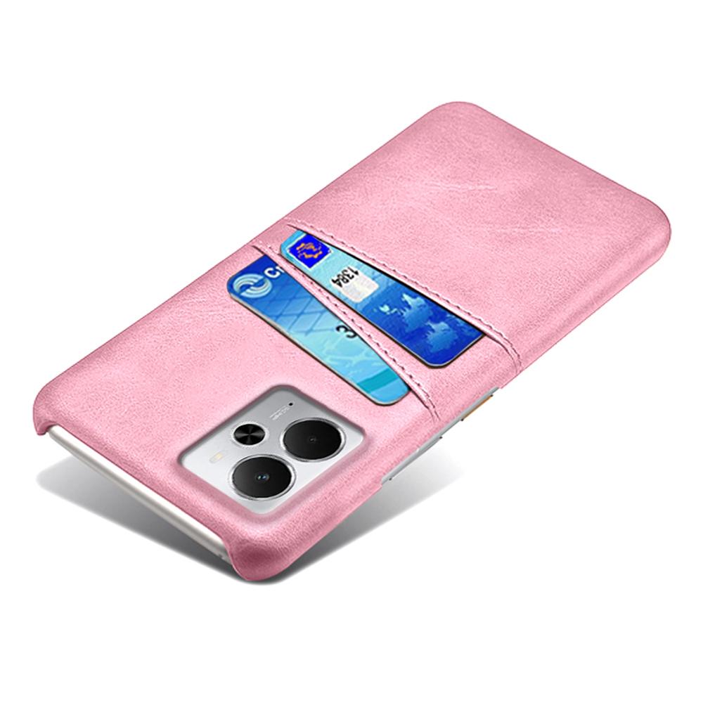 For Realme 14 5G Case Dual Card Slots PU Leather + Hard PC Phone Cover