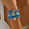 Bohemian Ocean Style Handmade Soft Clay Bracelet With Shell Beads For Summer Travel Gift