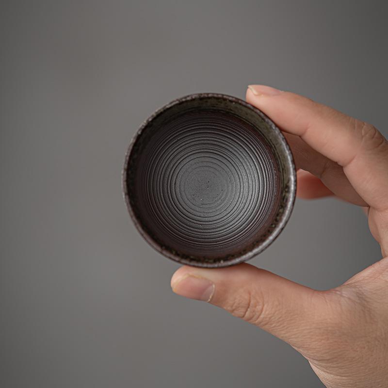 Raw Ore Coarse Pottery Tea Cup Hospitality Cup Clear Water Firewood Household Small Tea Cup Personal Special Cup