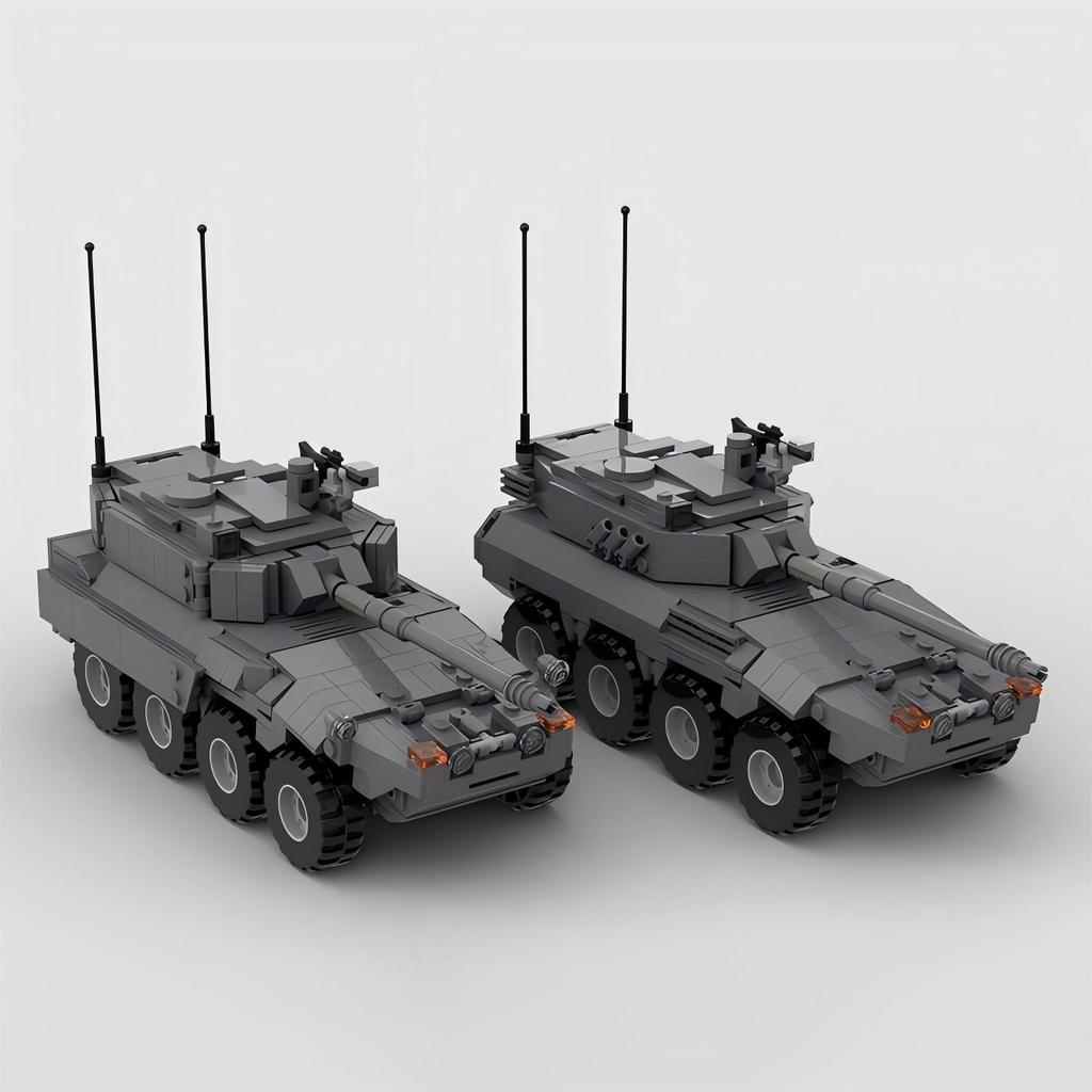 Militärische Kriegsserie B1 Rad-Sturmgeschütz Bausteine MOC Centauro Panzer Modell Kinder Puzzle Montage Spielzeug Geburtstagsgeschenk