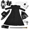 S-5XL Halloween Adult Medieval Steampunk Plague Doctor Costume Crow Long Beak Bird Man Outfit