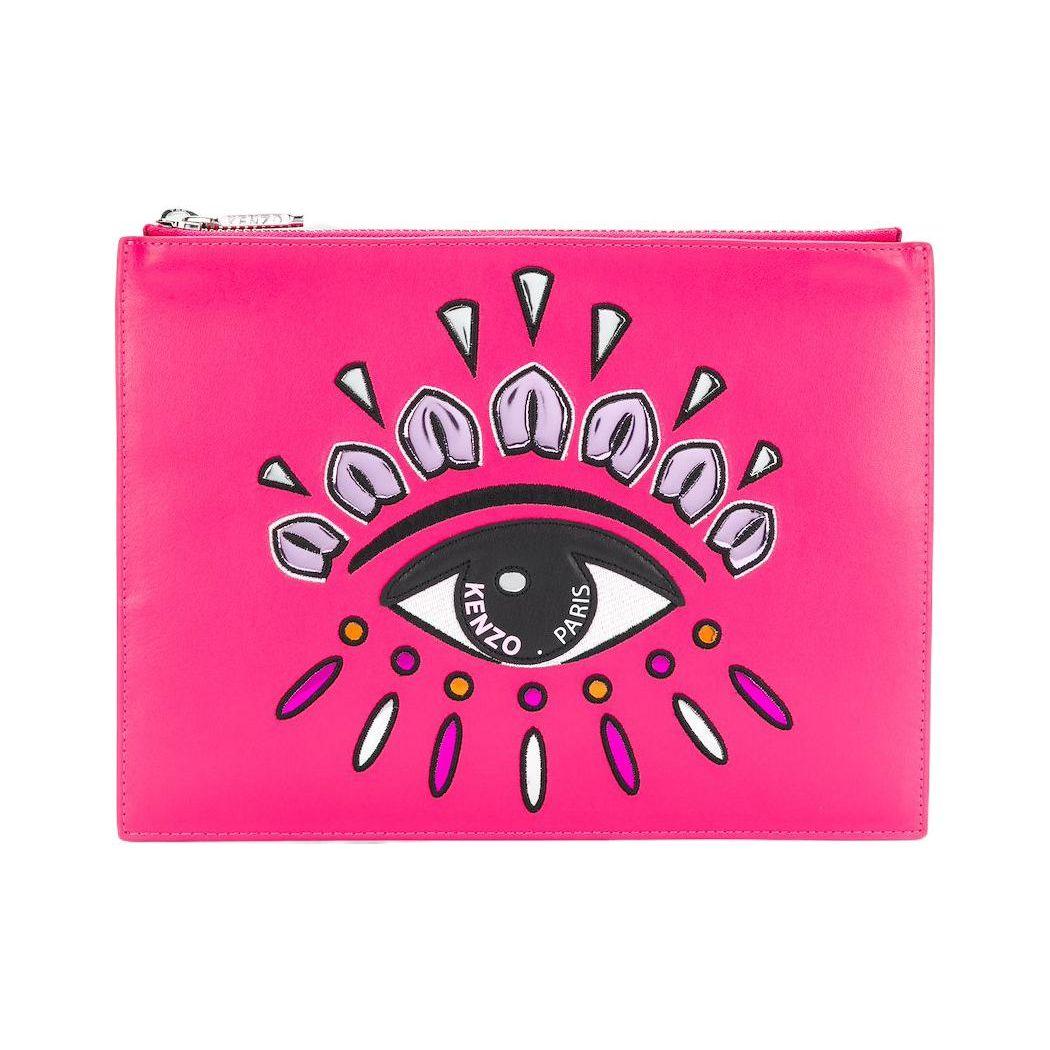 Kenzo Iconic Eye Embroidered Logo Embossed Leather And Polyurethane Clutch Women clutch Deep-Purple F852SA607L2226 Basic Set BagDust Bag 20970₽