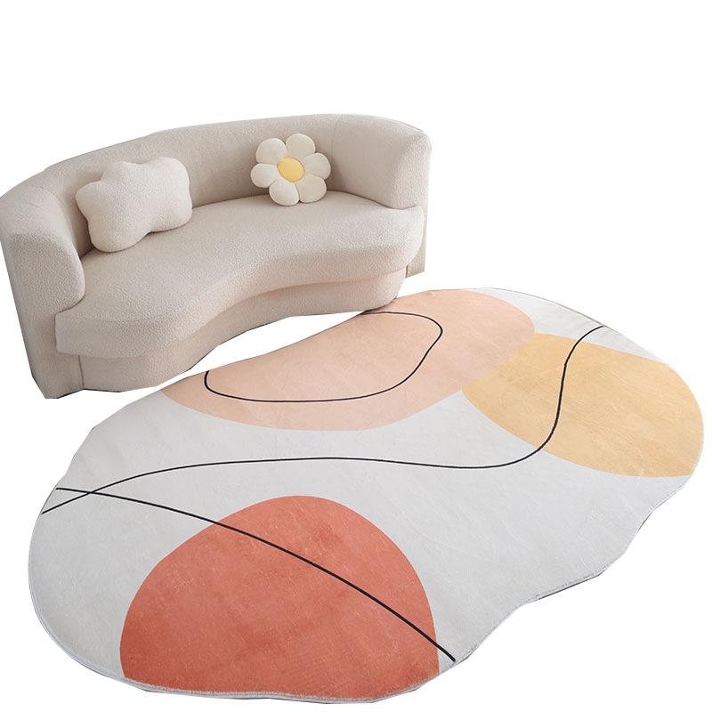 Irregular Living Room Carpet Minimalist Style Bedroom Blanket Household Children's Room Carpet Mat