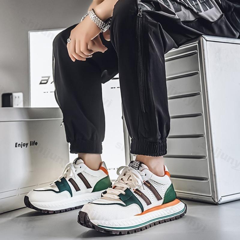 Fashion 2025 Spring New Men's Casual Shoes Fashion Trend Thick Soled Comfortable Sports Shoes Color Blocked Versatile Platform sneakers