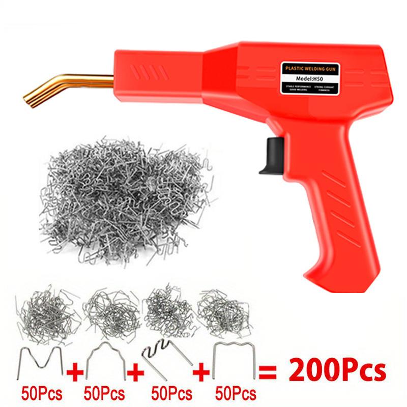

70 Вт горячий степлер ПВХ пластиковый сварщик тепловая пушка сварочный аппарат инструменты для ремонта автомобильного бампера 220V Welder with 200Pcs