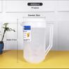 Heat-Resistant Graduated Water Pitcher: Large Capacity Plastic Kettle for Tea Brewing and Measuring.