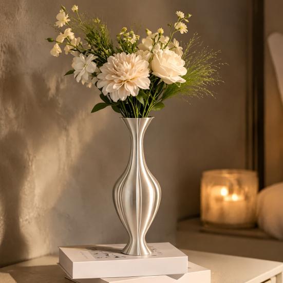 Glas Blumenbehälter für Schlafzimmer 3D Gedruckte Künstlerische Vase, Moderner Dekorativer Blumen Minimalistischer Behälter, Stilvolle Pflanzgefäße Balkon