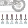 Sprocket Bolts Nuts Kit 6pcs M8 for CRF KLX YZ TTR YZF KX KXF RM RMZ Motorcycle Motocross Dirt Pit Bike