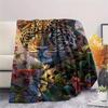 1 Pezzo Coperta in Flanella con Stampa Cartone Animato, Alta Qualità Confortevole per Tutte le Stagioni, Decorazione per la Casa, Calore e Comfort, Perfetta per Regalo di Natale Compleanno
