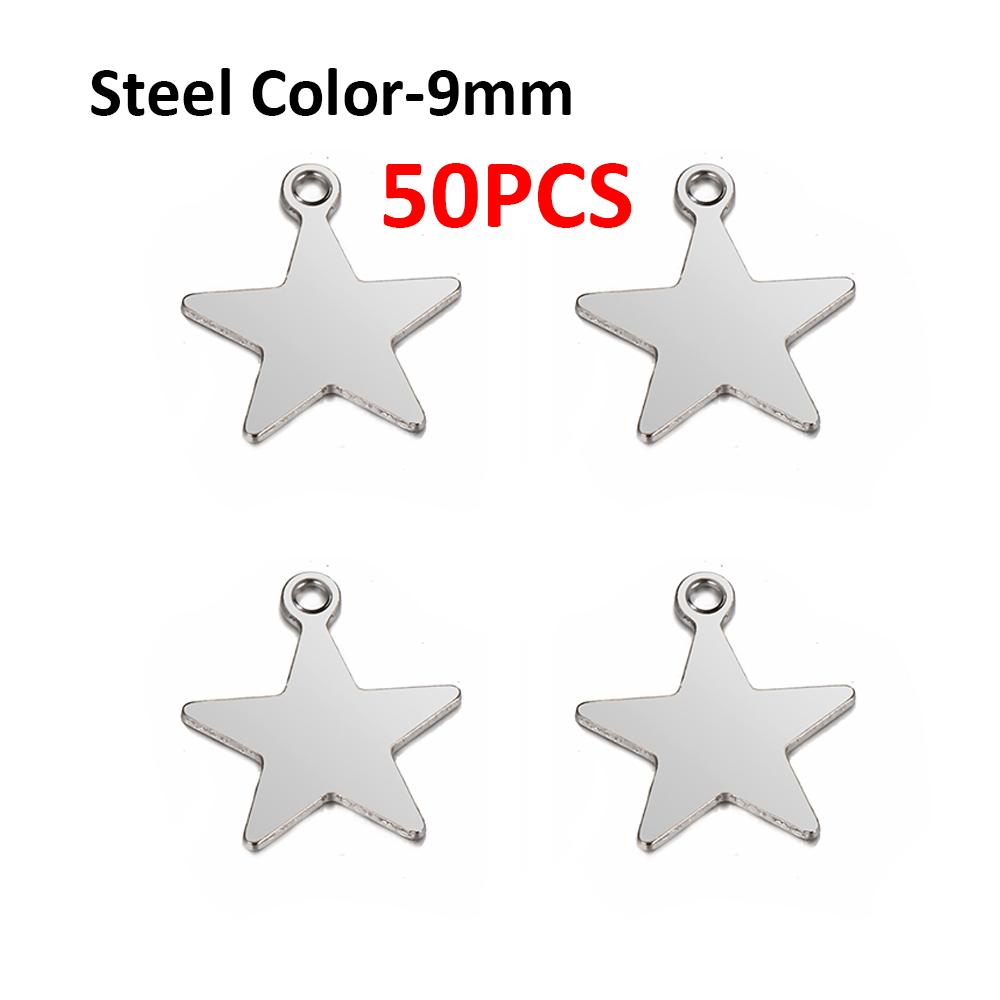 

20-50pcs/lot Gold Color Stainless Steel Star Charms Pendant for Earrings Necklace Bracelet DIY Jewelry Making Components
