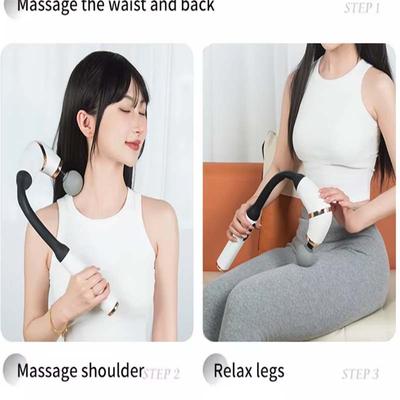 Portable Electric Massage Gun with Extended Handle, Deep Tissue Revolutionary U-shaped Back Massager, Relieves Fatigue